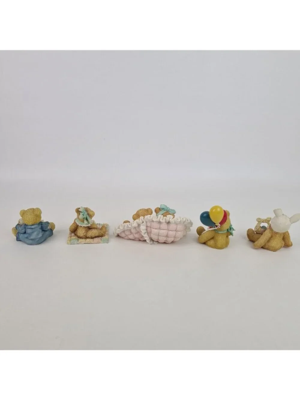 Set Of 5 Cherished Teddies Nina Bessie Christian 103837 Porcelain Figurines